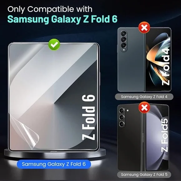 New Samsung Galaxy Z Fold 6 Screen Protector, 2 Pack - Picture 2 of 6